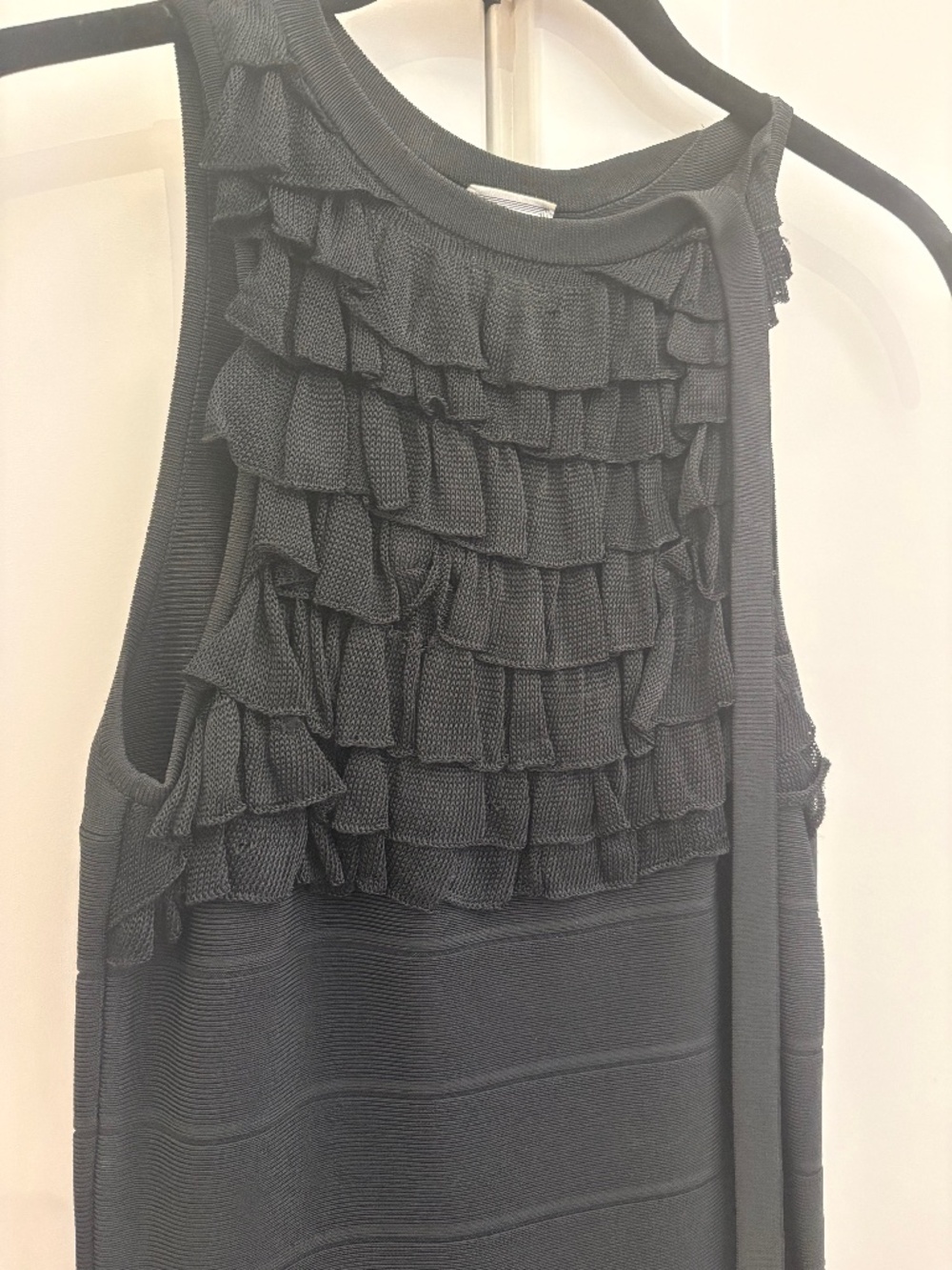 Herve Leger Sleeveless Black Dress